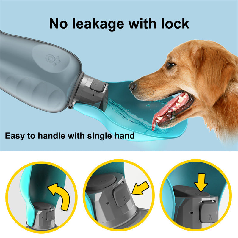 Dogs Water Bottle, Portable, Leakproof & Foldable